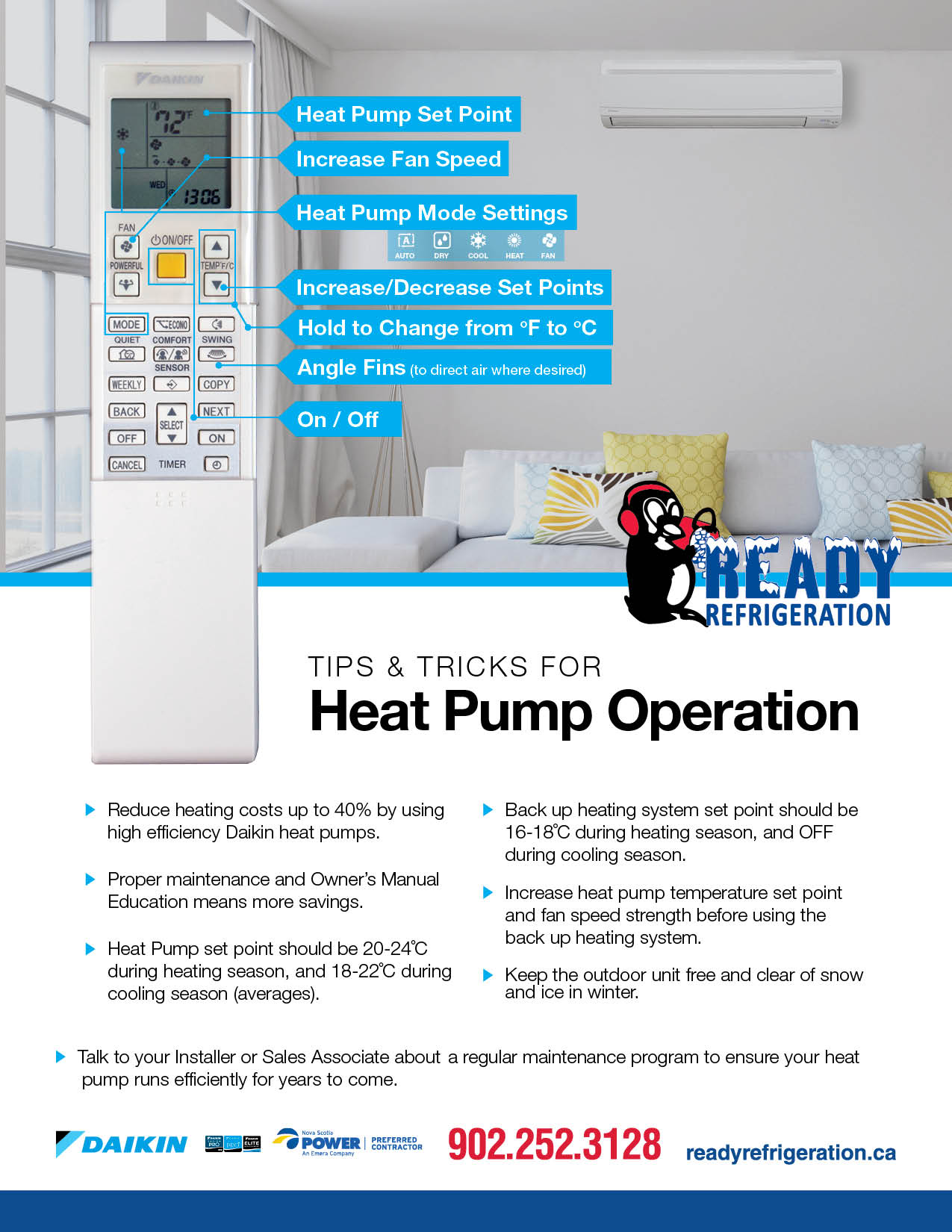 heat pump remote guide